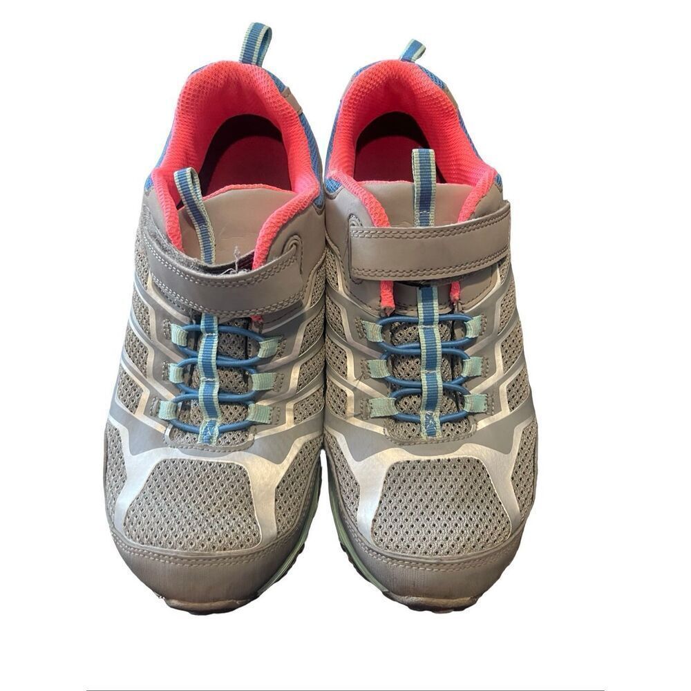 Merrill Women's Gray Blue Moab FST Low Waterproof Hiking Sneaker Shoes Size 6.5M